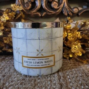 White Barn Gold Accent Candle Holder